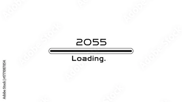 Fototapeta Loading bar icon illustration. New year Loading concept. Loading  progress bar on white background.