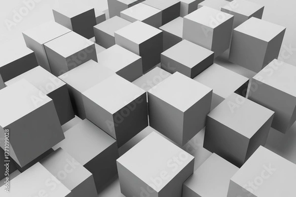 Fototapeta Perspective Blocks Dynamic Dimensions Abstract Pattern