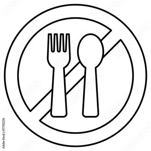 Obraz Food Allergy outline icon