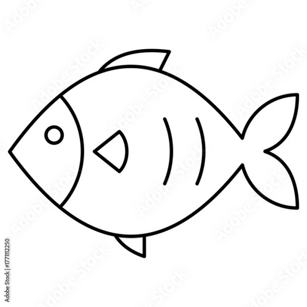 Obraz Fish outline icon