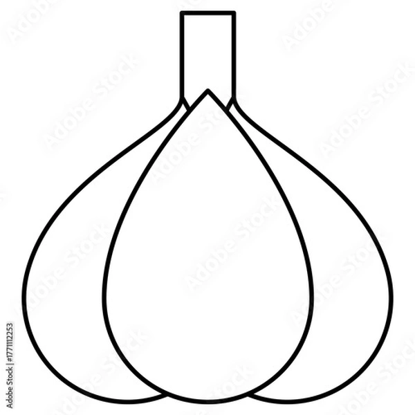 Obraz Garlic outline icon