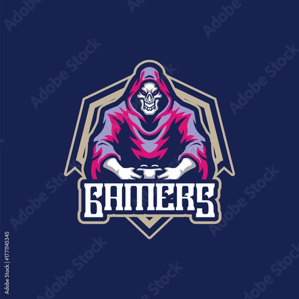 Obraz Gamers mascot logo design vector. Reapers gamers illustration for sport and esport team.