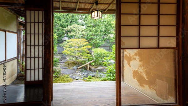 Fototapeta A beautiful Japanese temple in Kyoto, Japan on September 15th 2025