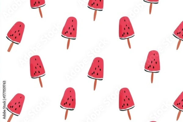 Fototapeta Watermelon popsicles pattern