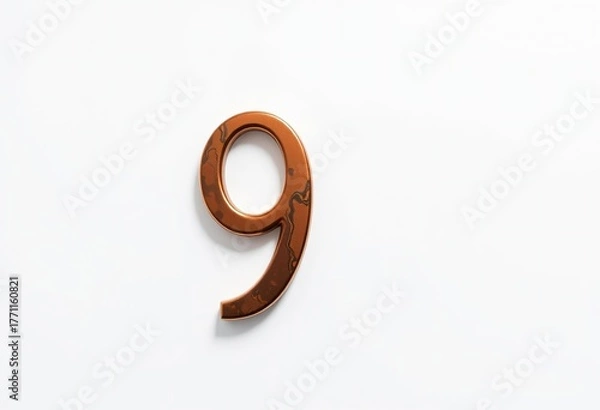 Fototapeta Number eight made of coffee beans and cups isolated on white background