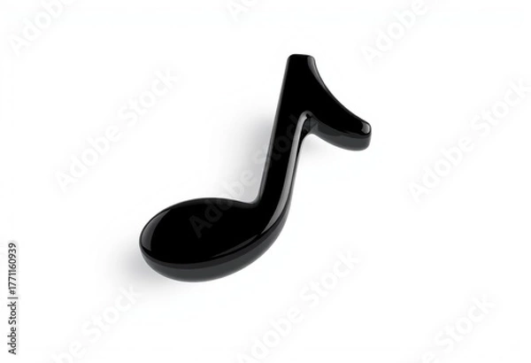 Fototapeta Music note vector icon simple illustration for web and phone design button