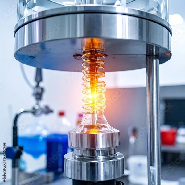 Obraz Laboratory apparatus with a heated, coiled glass element