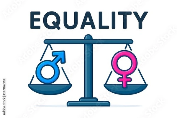 Obraz Gender Equality Illustration 3D Render 