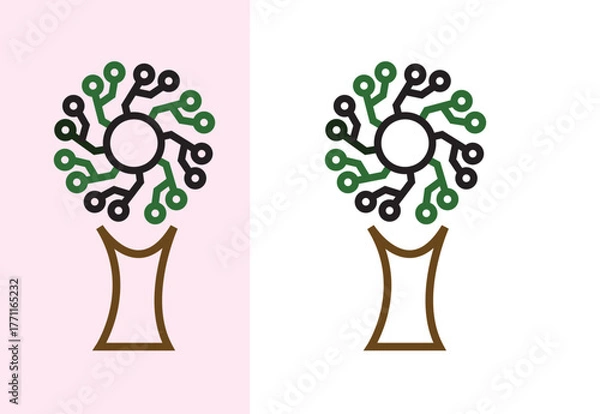 Obraz abstract tree vector illustration