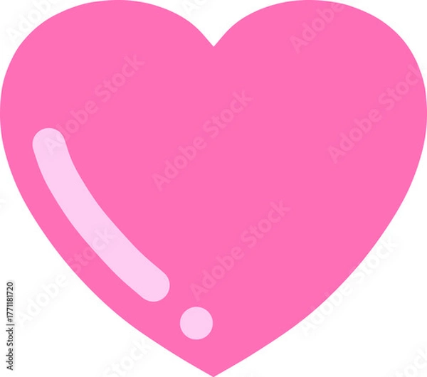 Obraz pink heart on white background