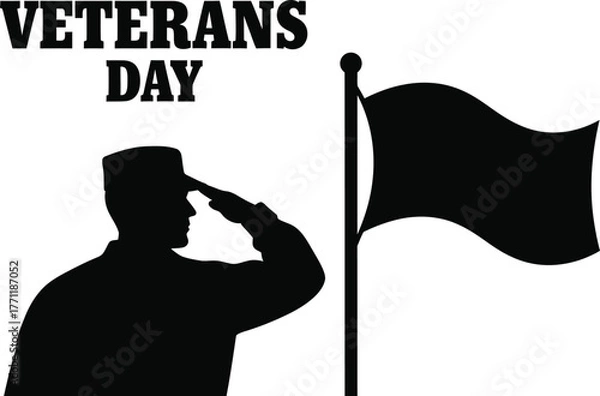 Fototapeta Honor veterans day with this patriotic illustration perfect for memorial events and tributes