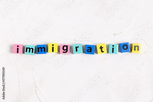 Obraz immigration（移民）の英字