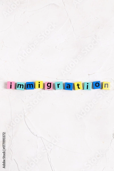 Obraz immigration（移民）の英字