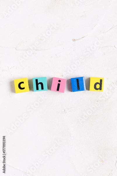 Obraz child（子ども）の英字