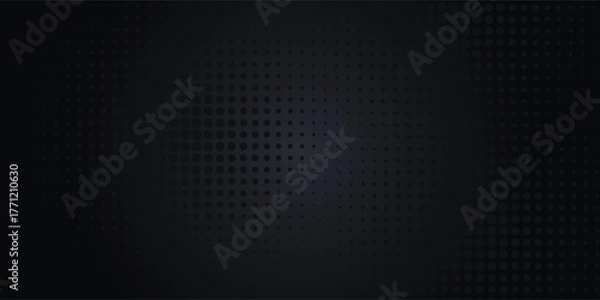 Fototapeta Background with monochrome dotted texture. Polka dot pattern template. vector ilustration