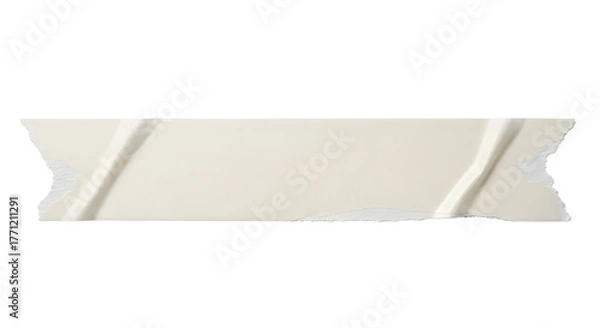 Obraz Torn Masking Tape Piece – Realistic Beige Sticky Paper Strip Texture Isolated Design