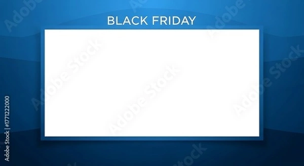Obraz Black Friday Display: A minimalist banner against a vibrant background, perfectly designed to showcase your deals and promotions. Ideal for online shops and storefronts.