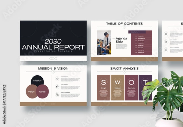 Fototapeta Annual Report Presentation Template
