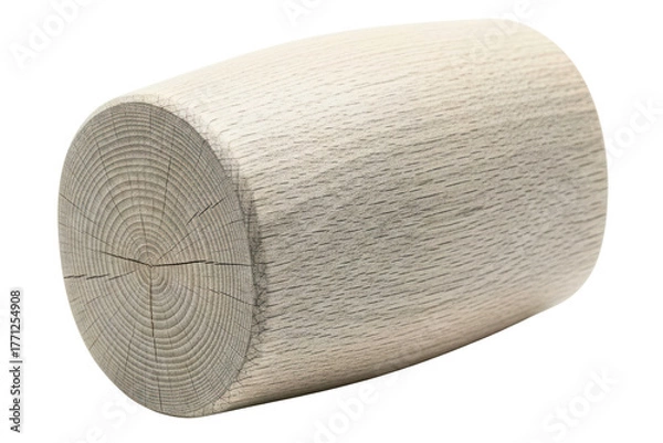 Obraz Round wooden log isolated on transparent background