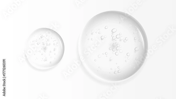 Obraz Transparent Liquid Droplets Collection on White