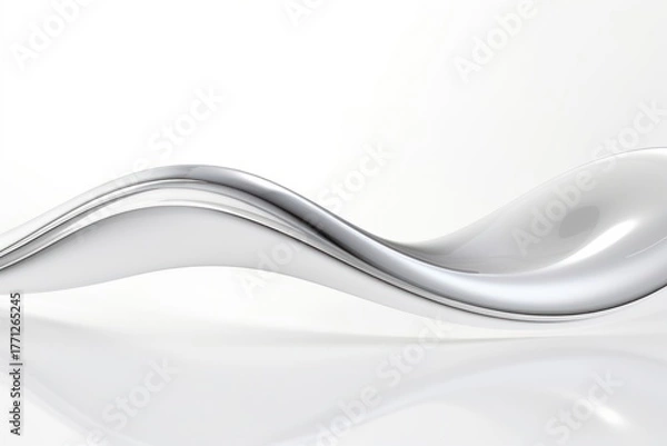 Obraz An abstract curve line backgrounds silver white.