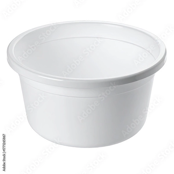Obraz Empty white plastic basin, slight angle