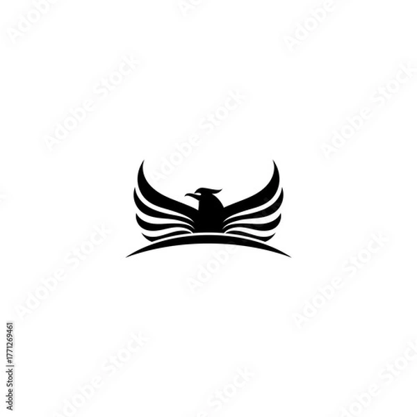 Obraz Elegant Phoenix Logo A Symbol of Rebirth and Strength in a Modern Graphic Design