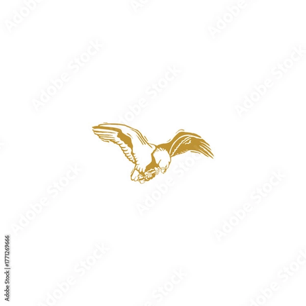 Obraz Golden Eagle Soaring High A Majestic Depiction of Freedom and Power in Flight