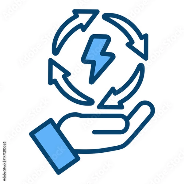 Fototapeta Energy Saving Single Icon Vector Collection 