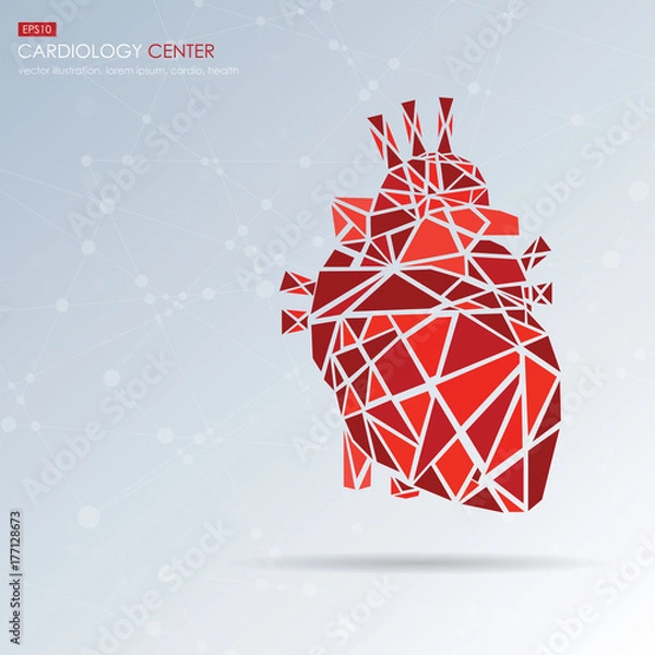 Fototapeta Human heart icon. Vector illustration.