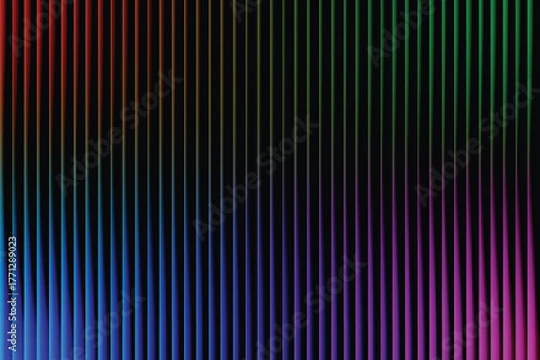 Obraz Abstract multicolored gradient vertical lines on black background