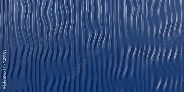 Obraz Deep Blue Wavy Vertical Organic Texture Background image photo