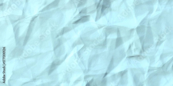Obraz Pale Blue Wrinkled Fabric Texture with Soft Folds and Gentle Shadows image photo
