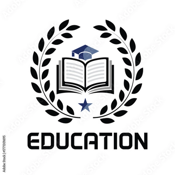 Obraz Education logo, education resources, vector design