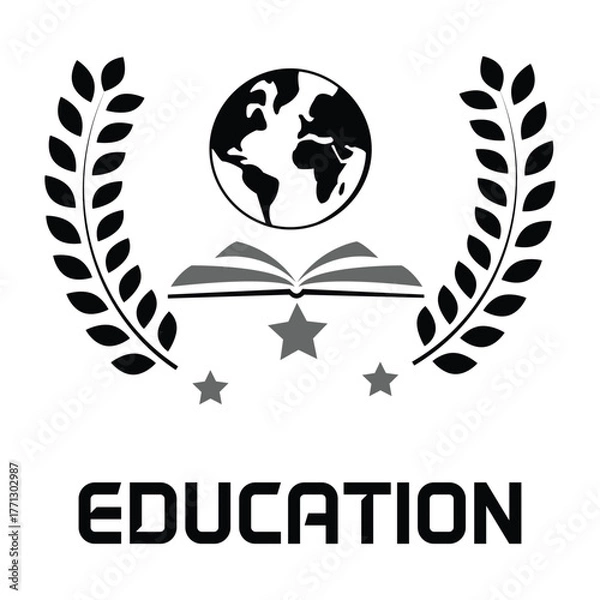Obraz Education logo, education resources, vector design
