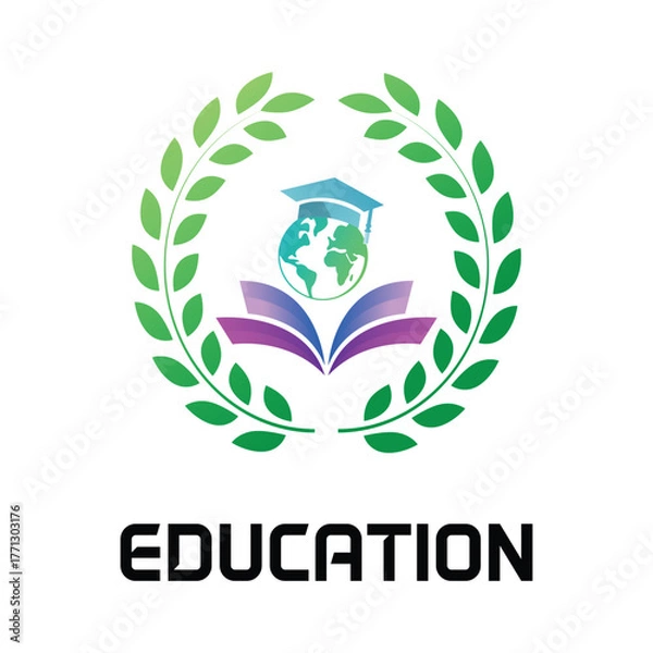 Obraz Education logo, education resources, vector design