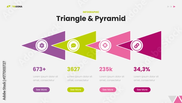 Obraz Triangle & Pyramid Infographic
