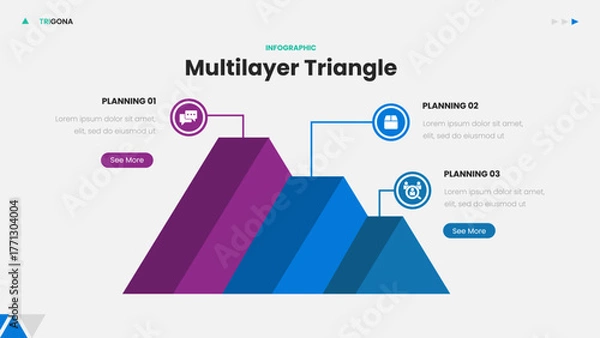 Obraz Multilayer Triangle Infographic