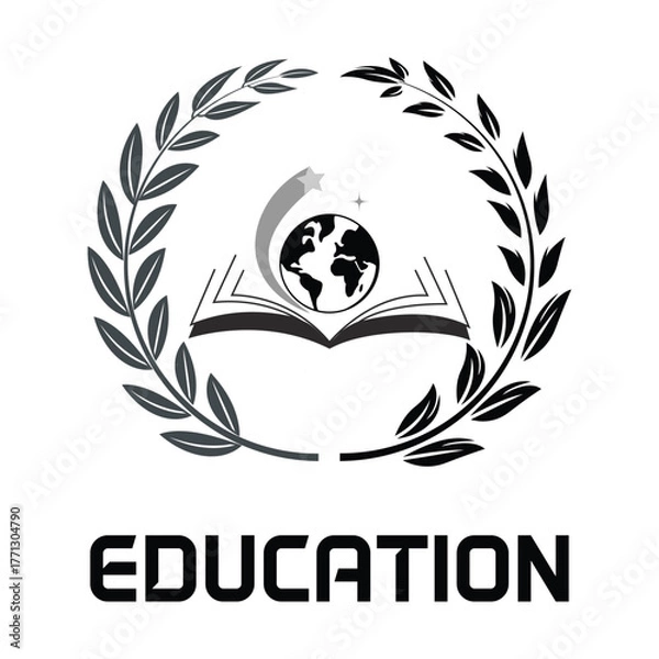 Obraz Education logo, education resources, vector design