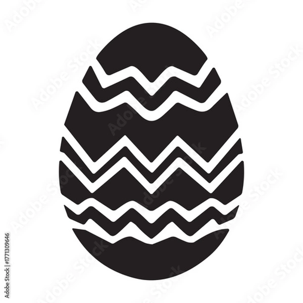 Obraz Easter Egg icon or logo isolated sign symbol vector illustration - high quality black style vector icons