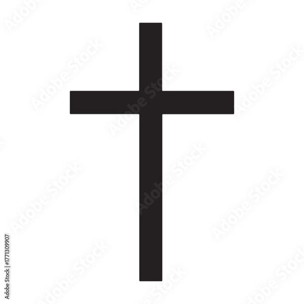 Obraz Latin Cross icon or logo isolated sign symbol vector illustration - high quality black style vector icons