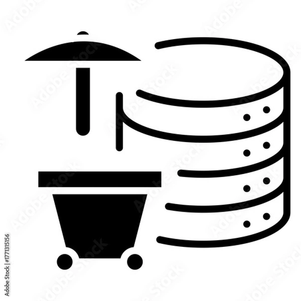 Fototapeta Data mining icon