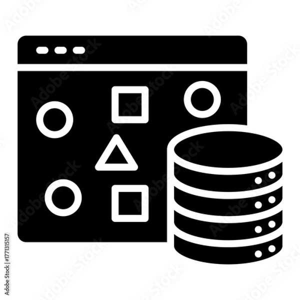 Fototapeta unstructured data icon