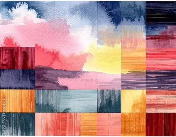 Obraz abstract geometric shapes pattern	