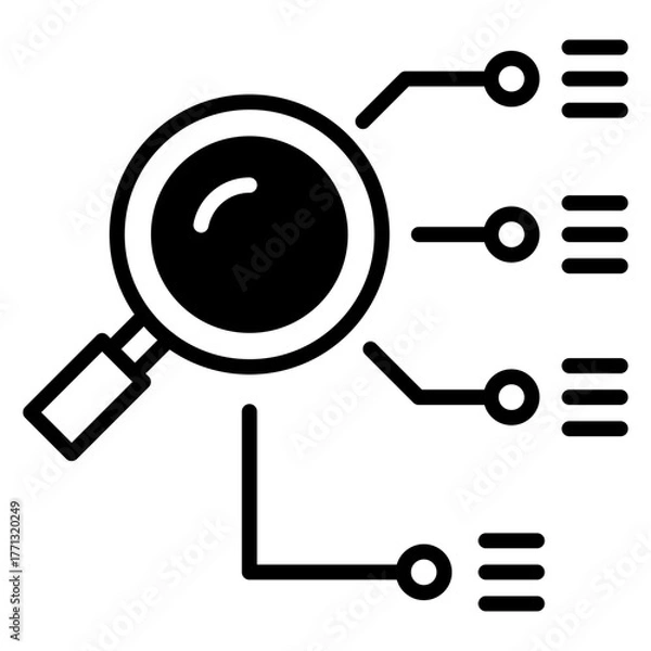 Fototapeta Casual analysis icon