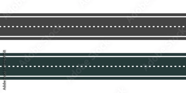 Fototapeta Straight road vector template isolated on background. 