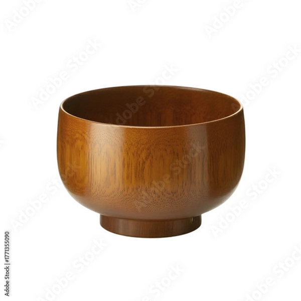 Fototapeta A wooden bowl on transparent background