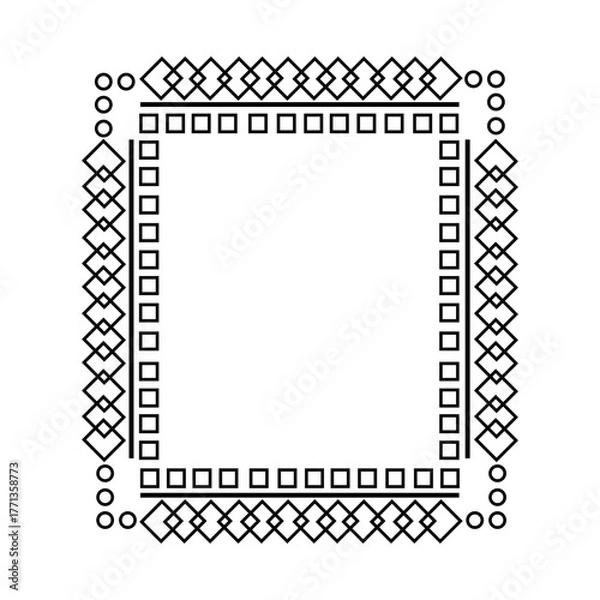 Obraz Geometric border frame graphic design element
