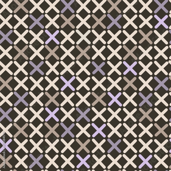 Obraz Crosses seamless pattern. Design element for prints, backgrounds, template, web pages and textile pattern. 