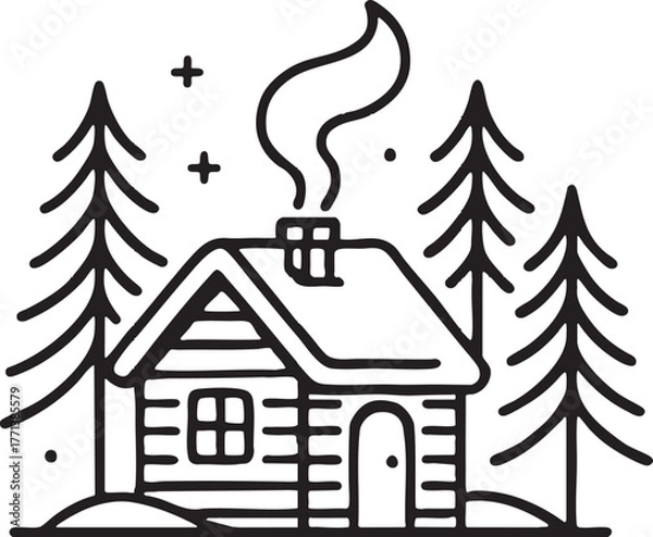 Obraz AI vector art for Christmas, ideal for t-shirts, hoodies, and stickers.